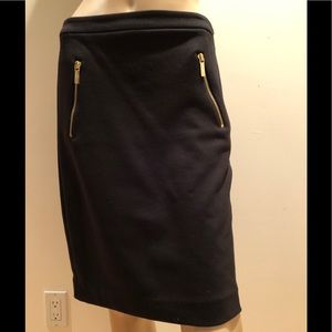 Michael Kors Stretch Black Pencil Skirt Size 2